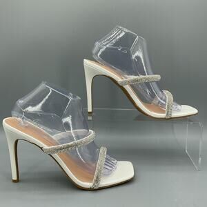 NEW Journee Collection Women’s Reena Stiletto Heel Pumps White Size 9.5